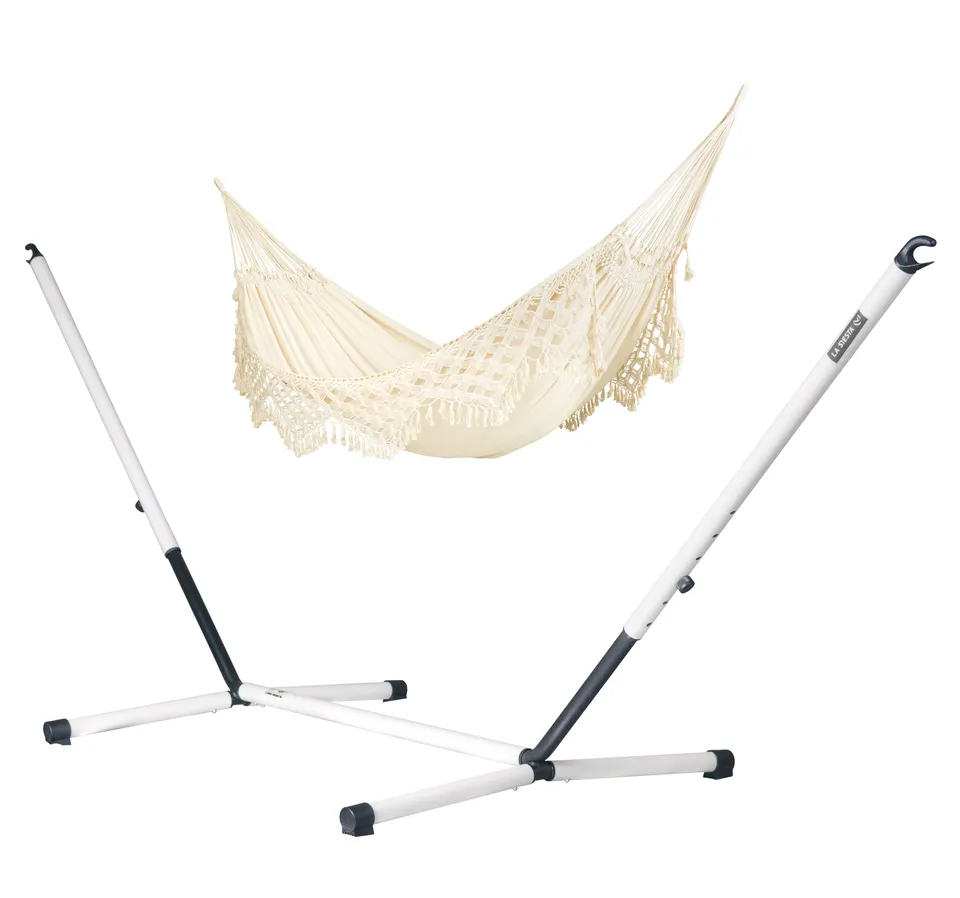 la-siesta-nautico-brazil-amaca-king-in-cotone-biologico-con-supporto-in-acciaio- image 1