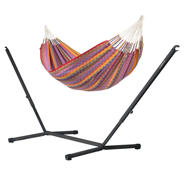 la-siesta-nautico-colombia-anthracite-flowers-amaca-king-cotone-bio-con-supporto image 1