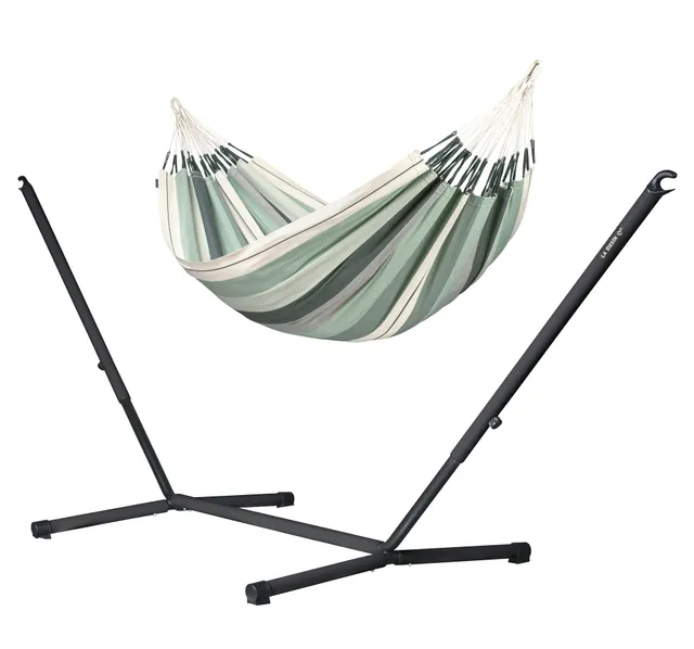 la-siesta-nautico-organic-anthracite-olive-amaca-doppia-in-cotone-biologico-con- image 1