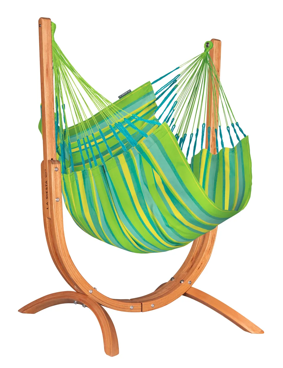la-siesta-udine-outdoor-lime-set-poltrona-sospesa-outdoor-con-supporto-eucalipto image 1