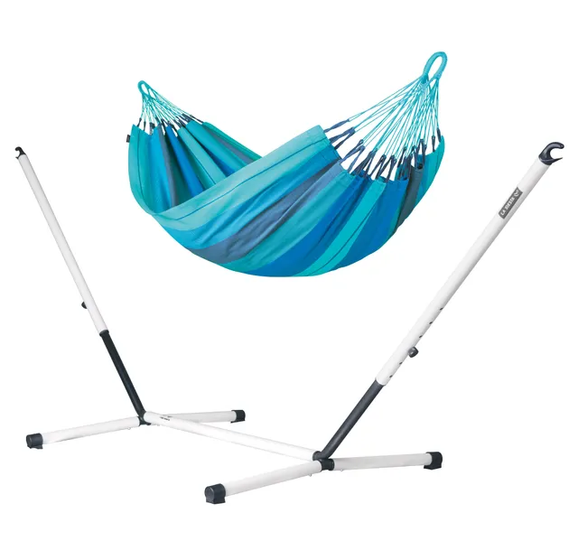 la-siesta-nautico-organic-lagoon-amaca-doppia-in-cotone-biologico-con-supporto-i image 1