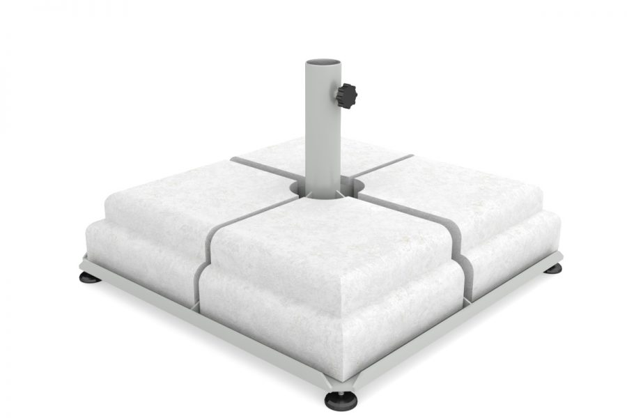 poggesi-base-in-ferro-70x70-cm-con-4-pesi-in-cemento image 1
