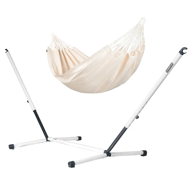 la-siesta-nautico-organic-latte-amaca-doppia-cotone-biologico-con-supporto-accia image 1