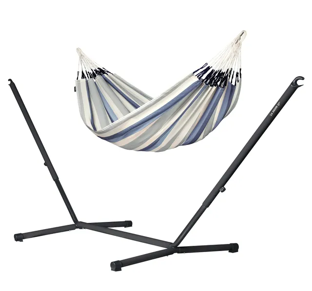 la-siesta-nautico-outdoor-anthracite-sea-salt-amaca-singola-con-supporto image 1