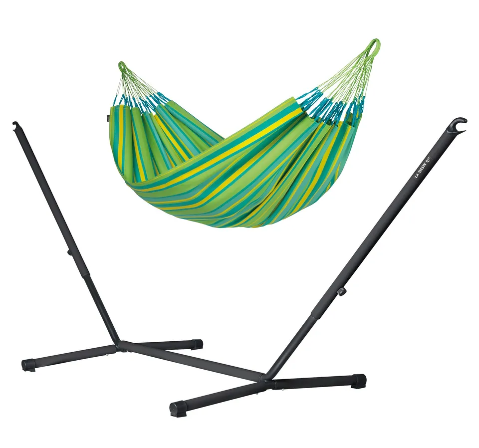 la-siesta-nautico-outdoor-anthracite-lime-amaca-singola-da-esterno-con-supporto image 1