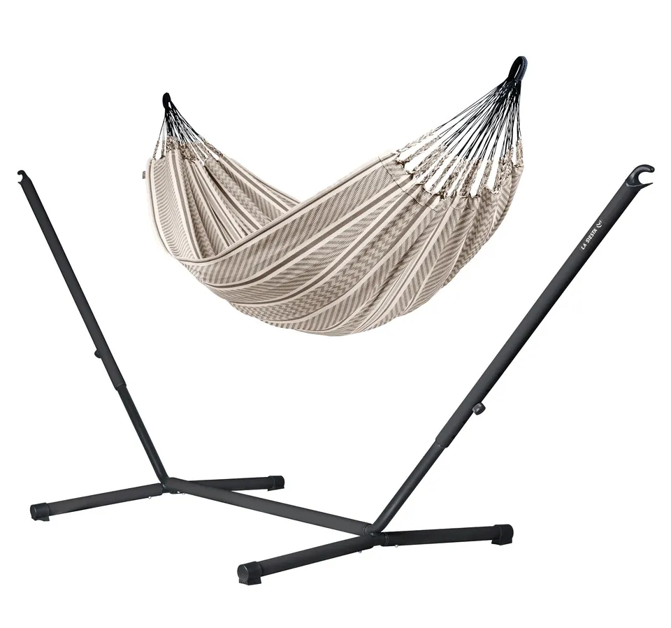 la-siesta-nautico-colombia-anthracite-zebra-amaca-doppia-cotone-bio-supporto image 1