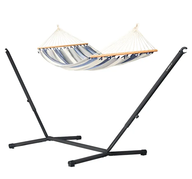 la-siesta-nautico-outdoor-r-amaca-a-bastone-singola-outdoor-con-supporto-in-acci image 1