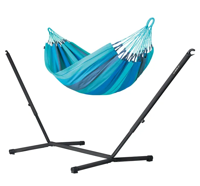 la-siesta-nautico-organic-anthracite-lagoon-amaca-doppia-con-supporto image 1