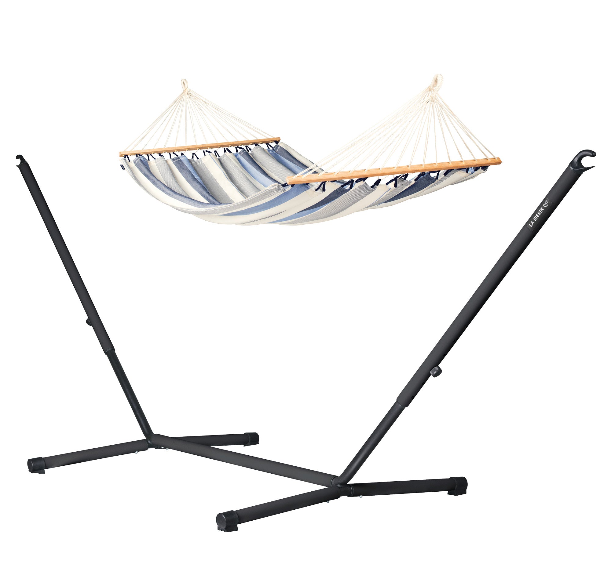 la-siesta-nautico-outdoor-r-amaca-a-bastone-singola-outdoor-con-supporto-in-acci image 1