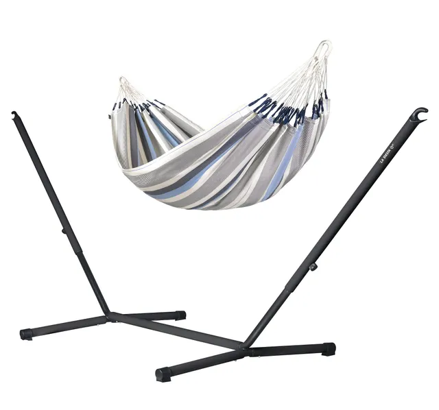 la-siesta-nautico-outdoor-anthracite-sea-salt-amaca-doppia-outdoor-con-supporto- image 1
