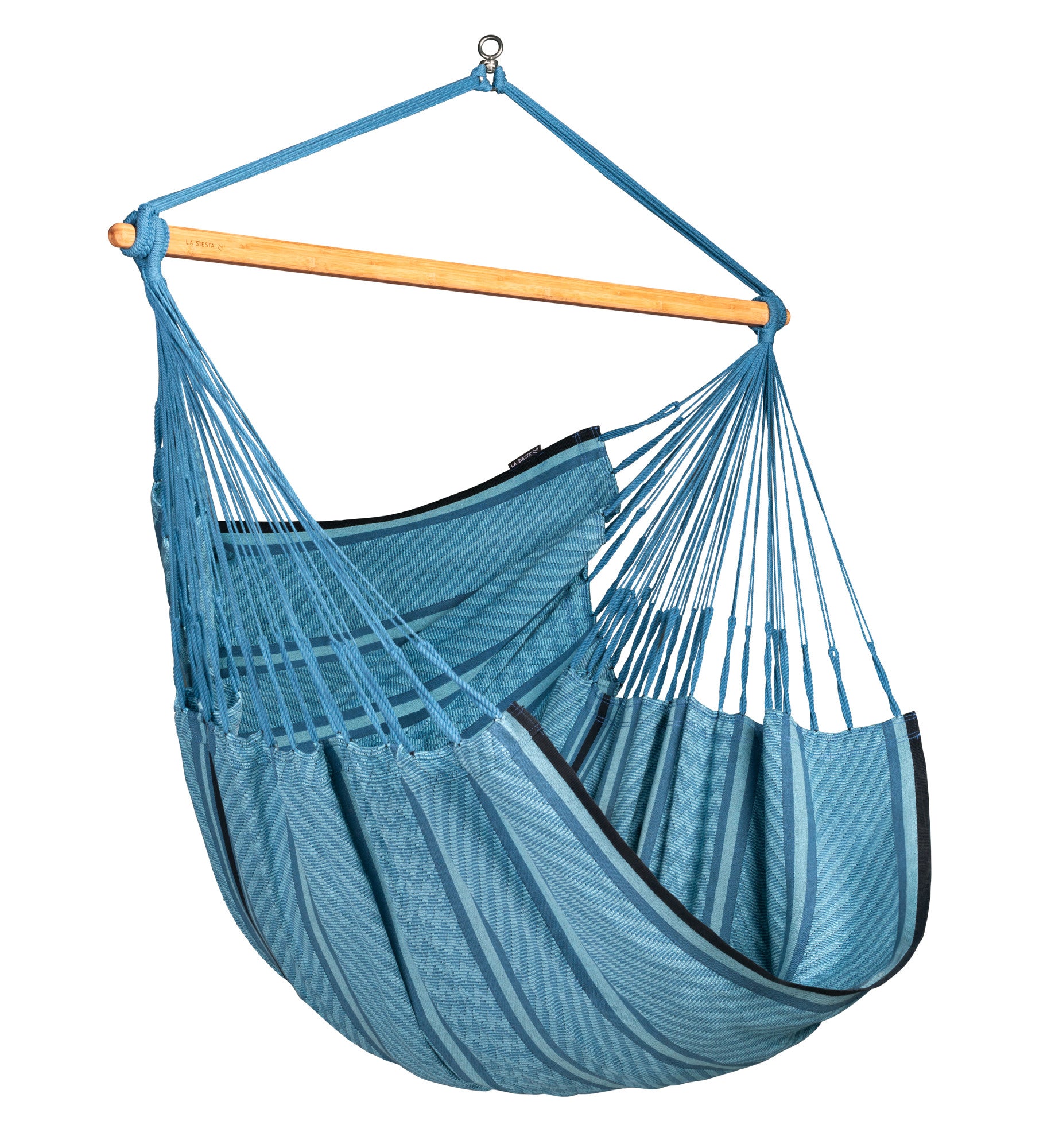 la-siesta-habana-blue-zebra-poltrona-sospesa-kingsize-in-cotone-biologico image 1