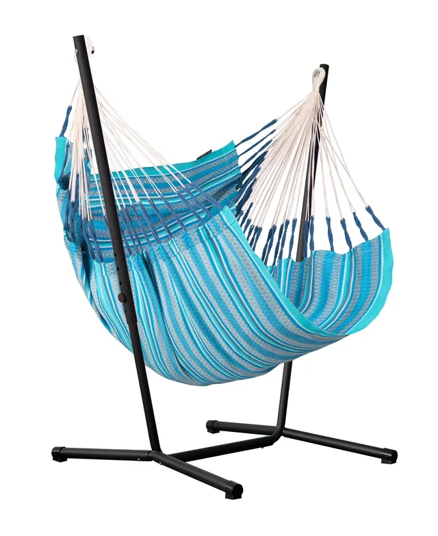 la-siesta-fiji-organic-azure-poltrona-sospesa-basic-con-supporto-acciaio image 1