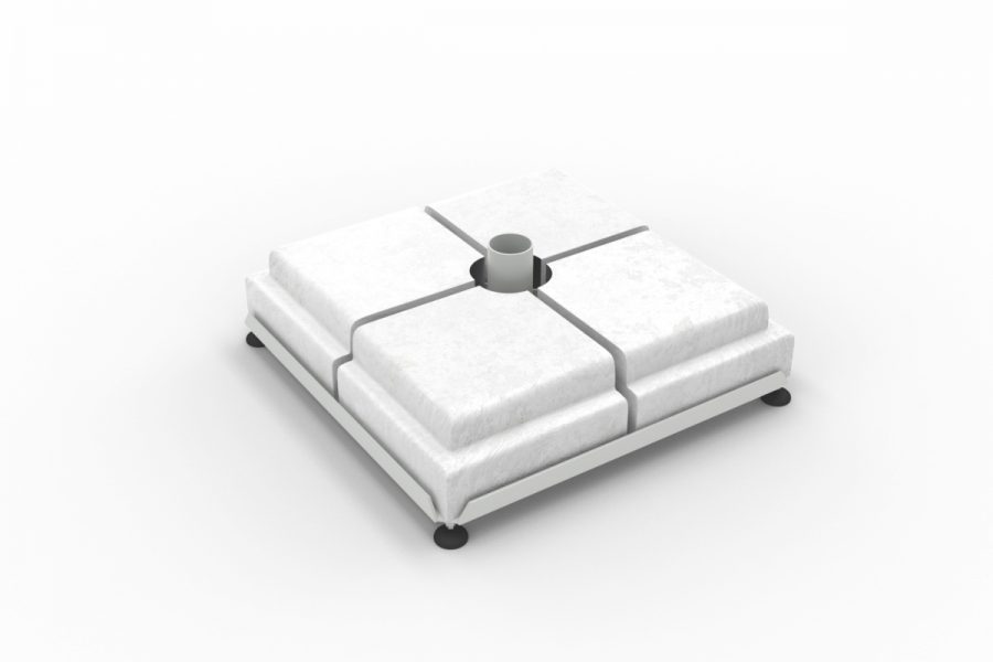 poggesi-base-in-ferro-70-70-cm-per-pali-laterali-con-4-pesi-cemento image 1