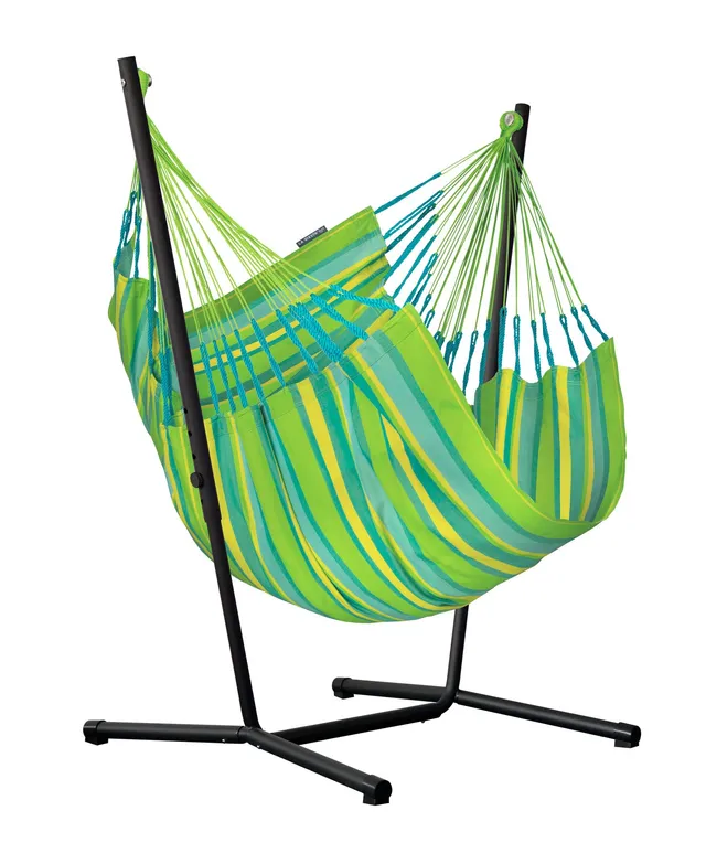 la-siesta-fiji-outdoor-lime-poltrona-sospesa-basic-outdoor-con-supporto-in-accia image 1