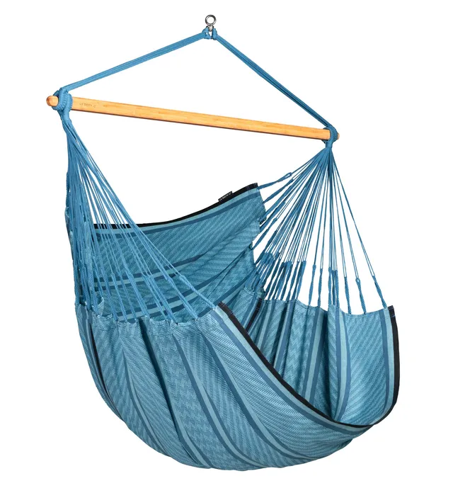 la-siesta-habana-blue-zebra-poltrona-sospesa-kingsize-in-cotone-biologico image 1