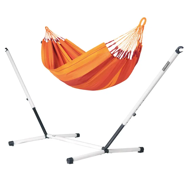 la-siesta-nautico-organic-volcano-amaca-doppia-cotone-bio-con-supporto-acciaio-z image 1
