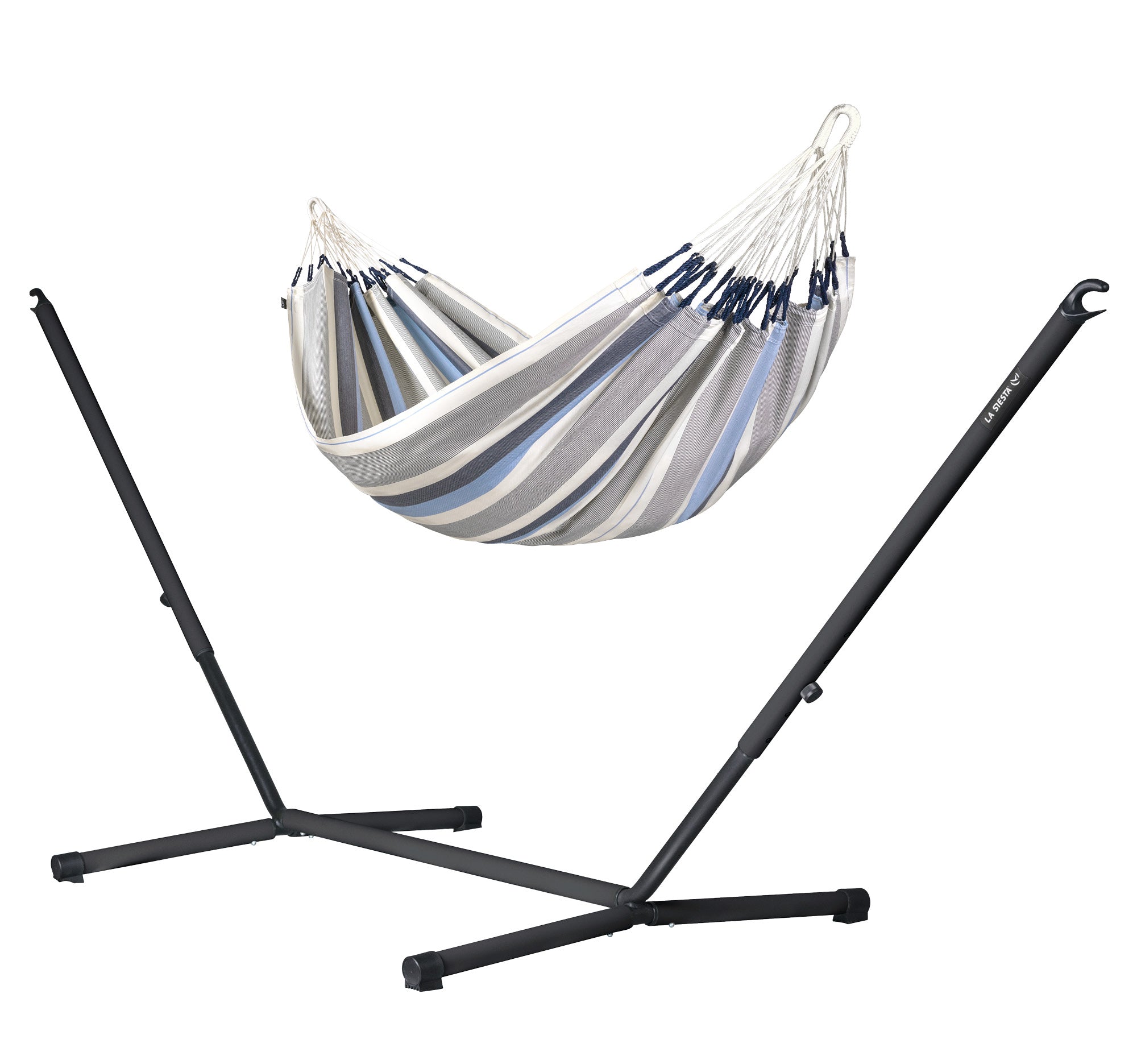 la-siesta-nautico-outdoor-anthracite-sea-salt-amaca-doppia-outdoor-con-supporto- image 1