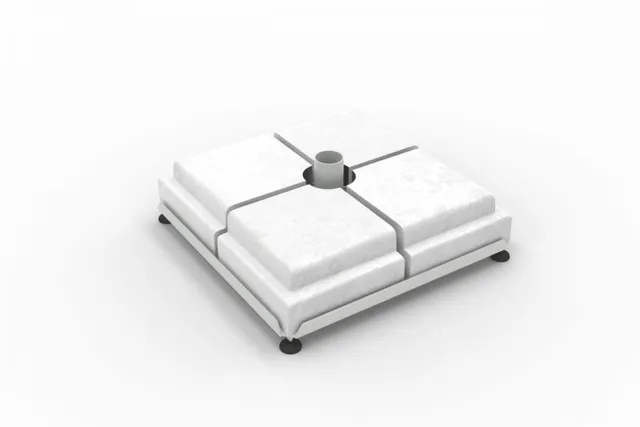 poggesi-base-in-ferro-70-70-cm-per-pali-laterali-con-4-pesi-cemento image 1