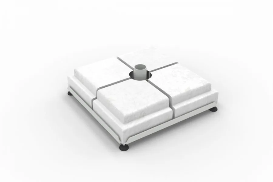 poggesi-base-in-ferro-70-70-cm-per-pali-laterali-con-4-pesi-cemento image 1