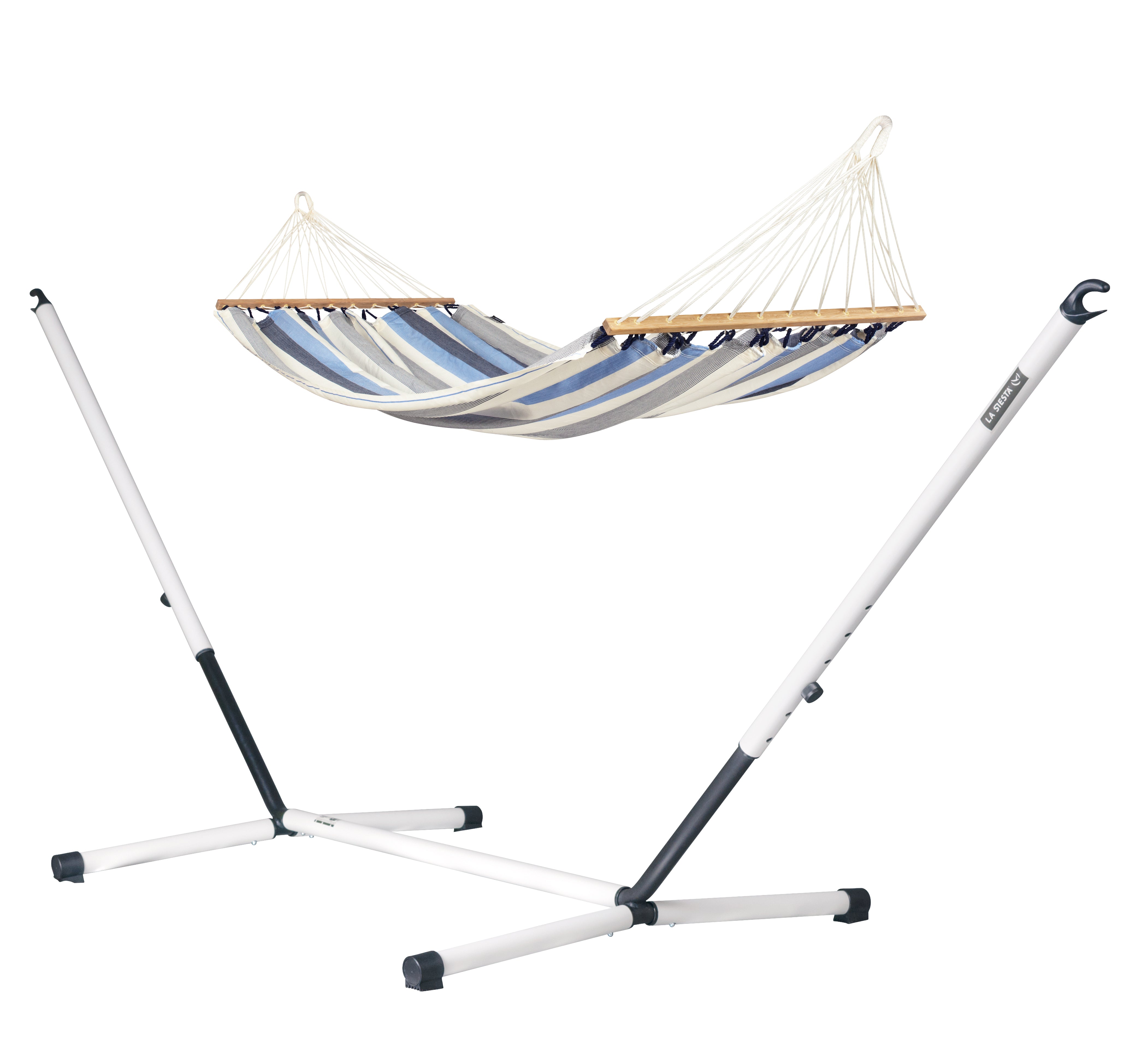 la-siesta-nautico-outdoor-r-set-amaca-a-bastone-supporto-acciaio-zincato image 1