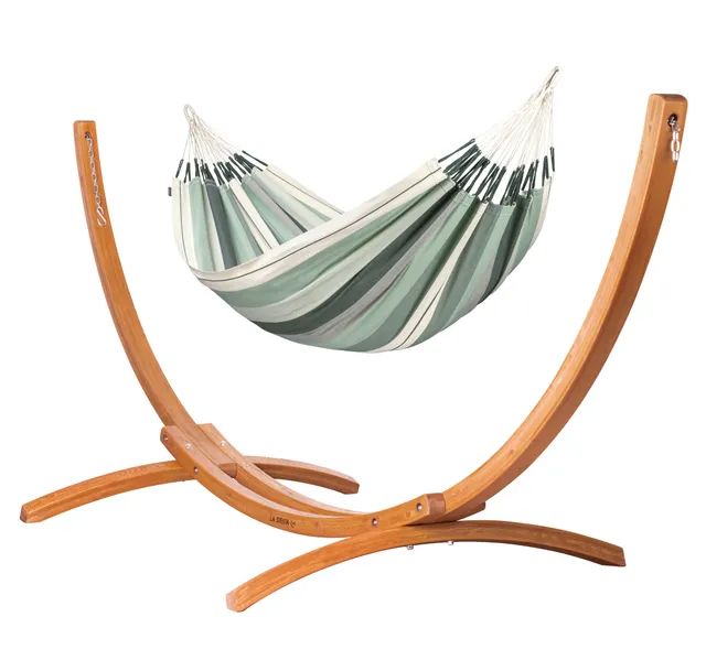 la-siesta-maera-organic-olive-amaca-doppia-in-cotone-bio-con-supporto image 1