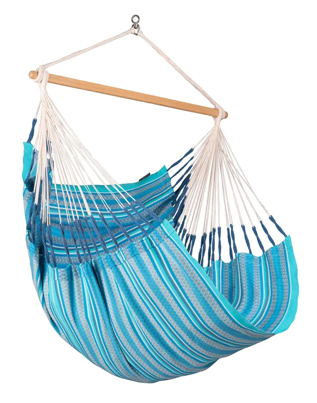 la-siesta-habana-azure-poltrona-sospesa-basic-in-cotone-biologico image 1