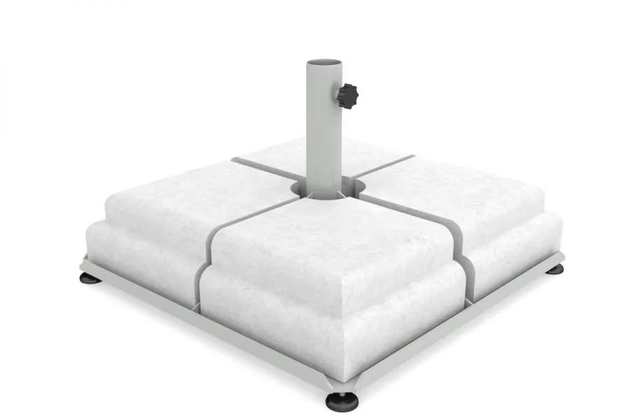 poggesi-base-in-ferro-70x70-cm-con-4-pesi-in-cemento-linea-alae image 1